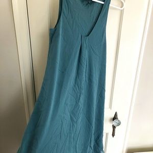 Eileen Fisher Silk Midi Dress, Green/Blue